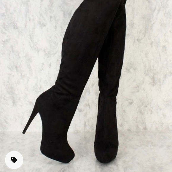 thigh high pumps